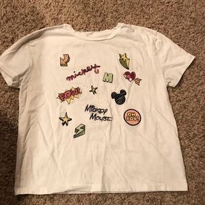 Disney Mickey Mouse Crop T-shirt, Size 6